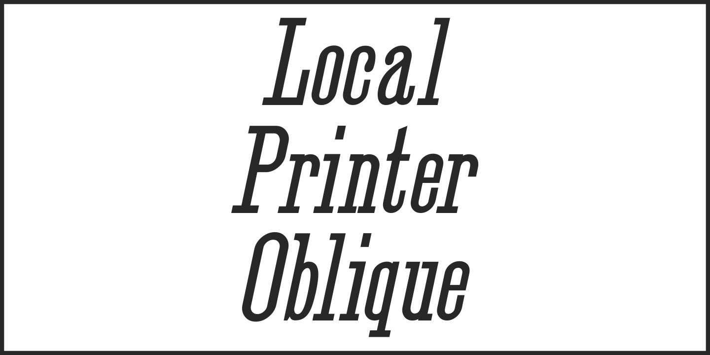 Пример шрифта Local Printer JNL #3